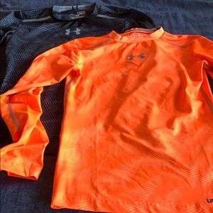 Two UA YMD Heatgear shirts